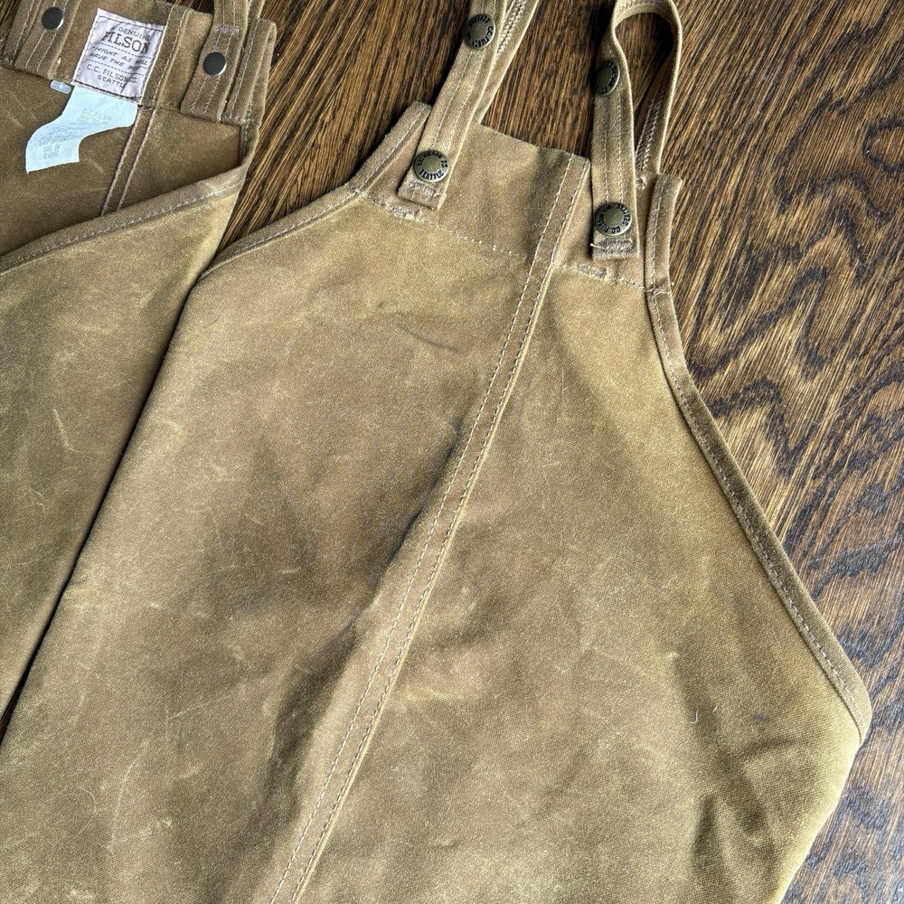 Filson 20007 Single Tin Cloth Chaps Waxed Canvas Hunting Brush Pants Outdoor S-M - Picture 3 of 9